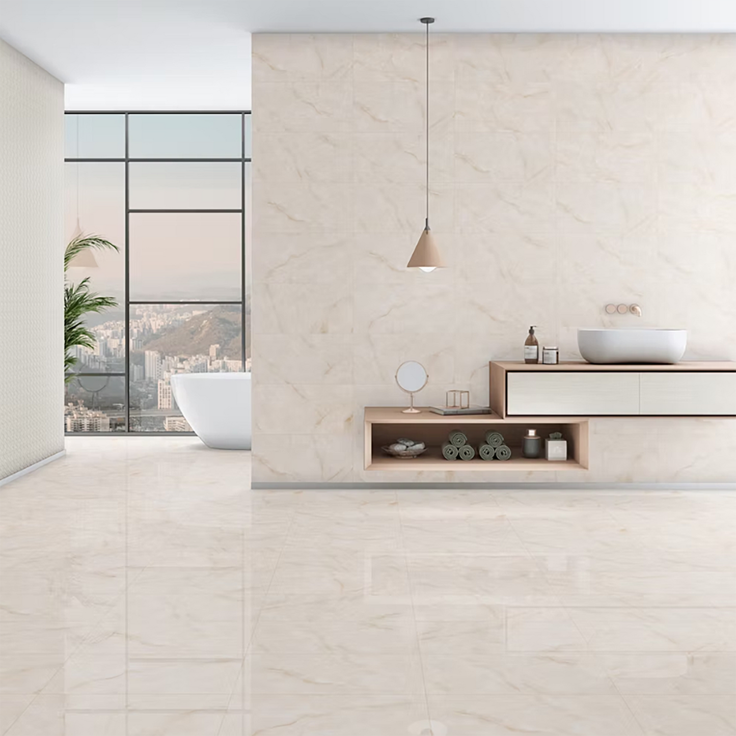 Agatha Onyx Polished Porcelain Tiles - 600 x 300 x 9mm