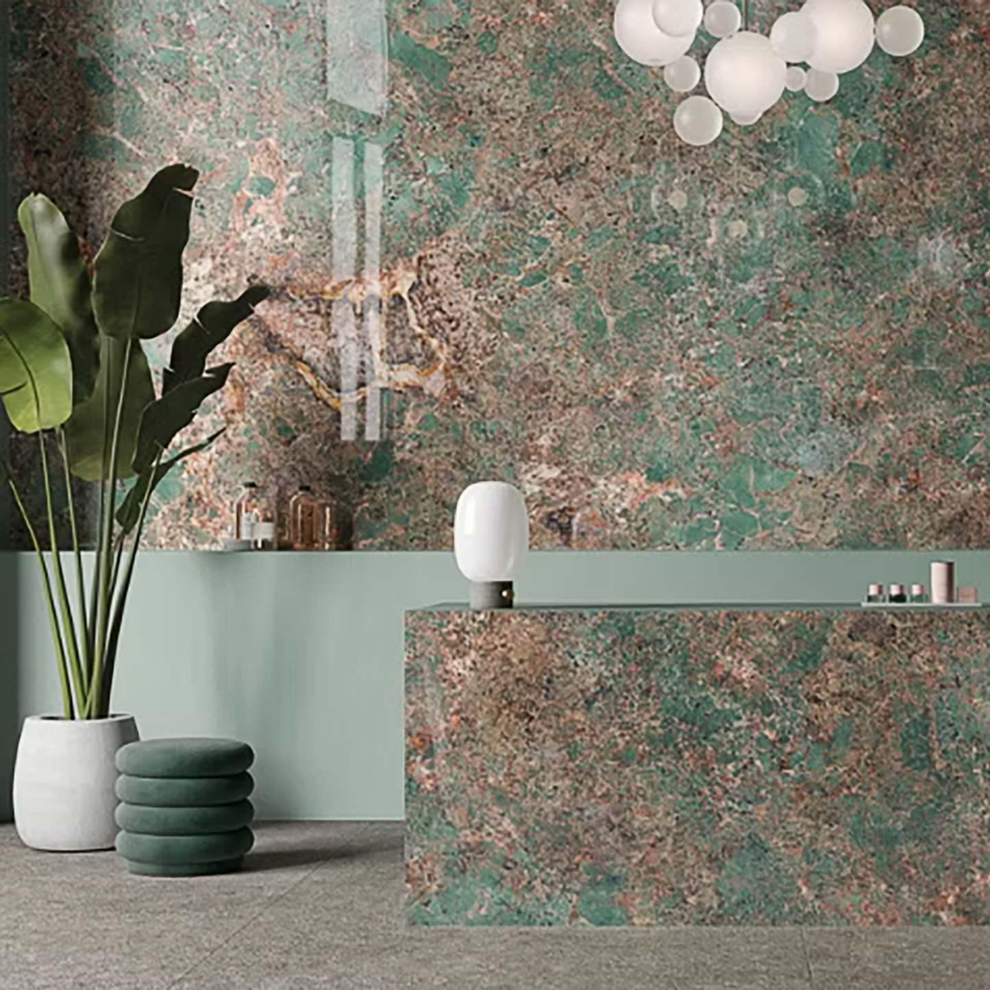 Amazonite Polished Porcelain Tiles - 3200 x 800 x 15mm