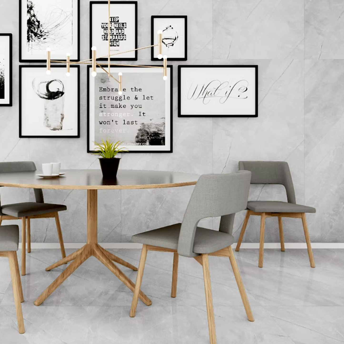 Armani Grey Polished Porcelain Tiles - 1600 x 800 x 9mm