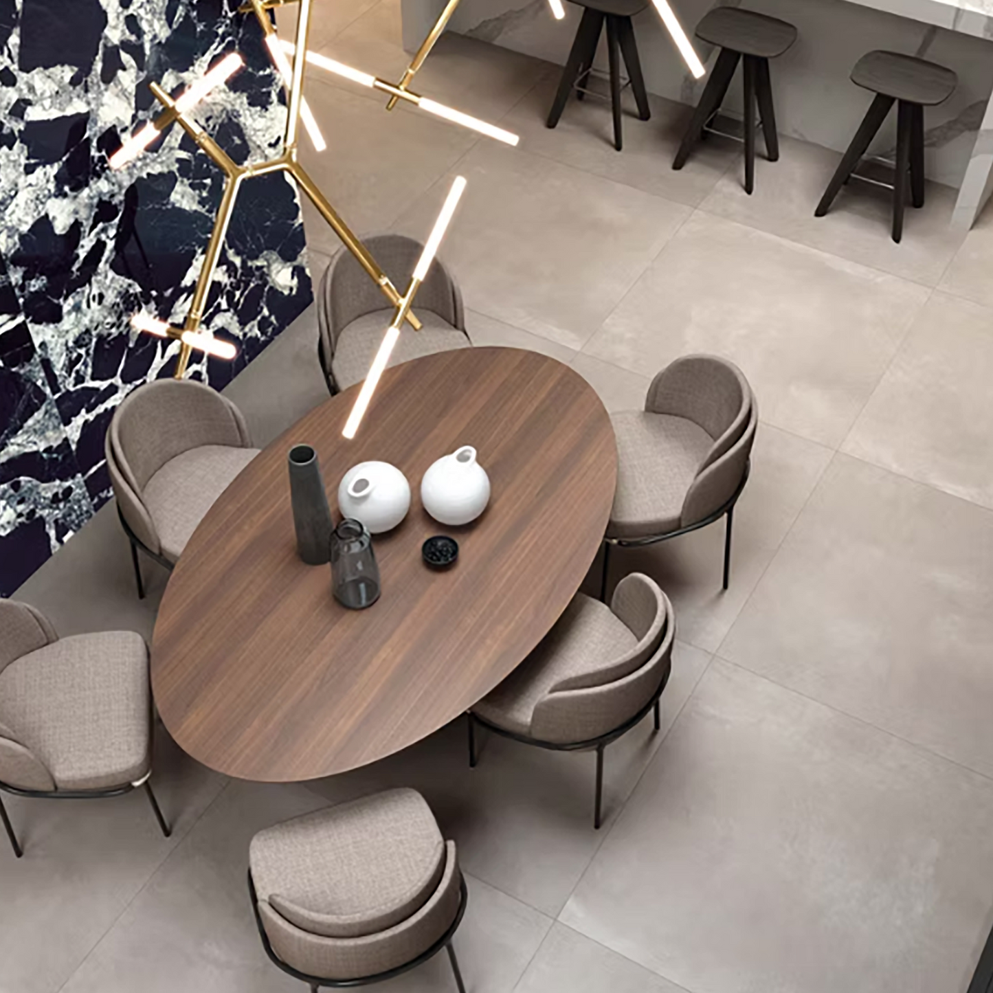 Base Ash matt Porcelain Tiles - 1200 x 1200 x 8.5mm