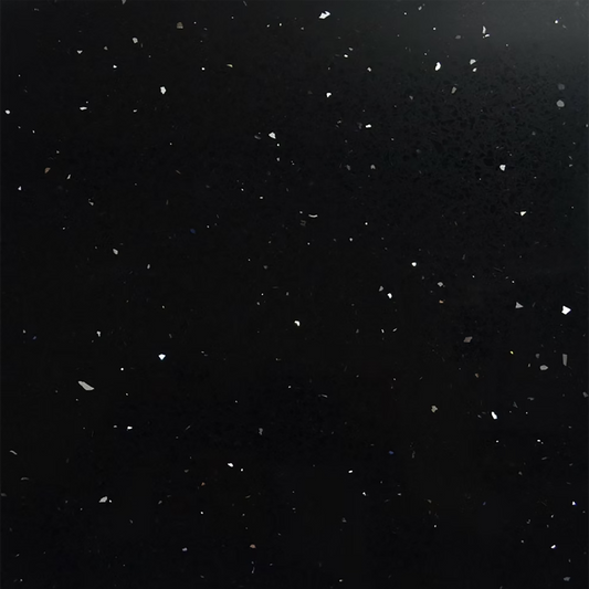 Black Mirror Polished Quartz Tiles - 600 x 600 x 12mm