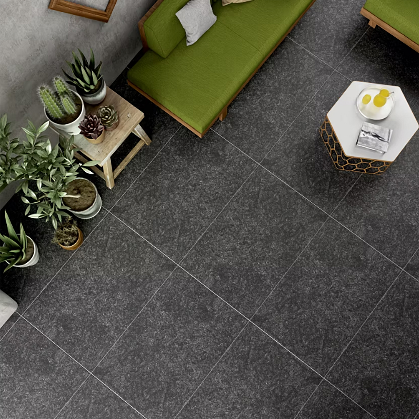 Blue Stone Natural Matt Porcelain Tiles - 900 x 600 x 20mm