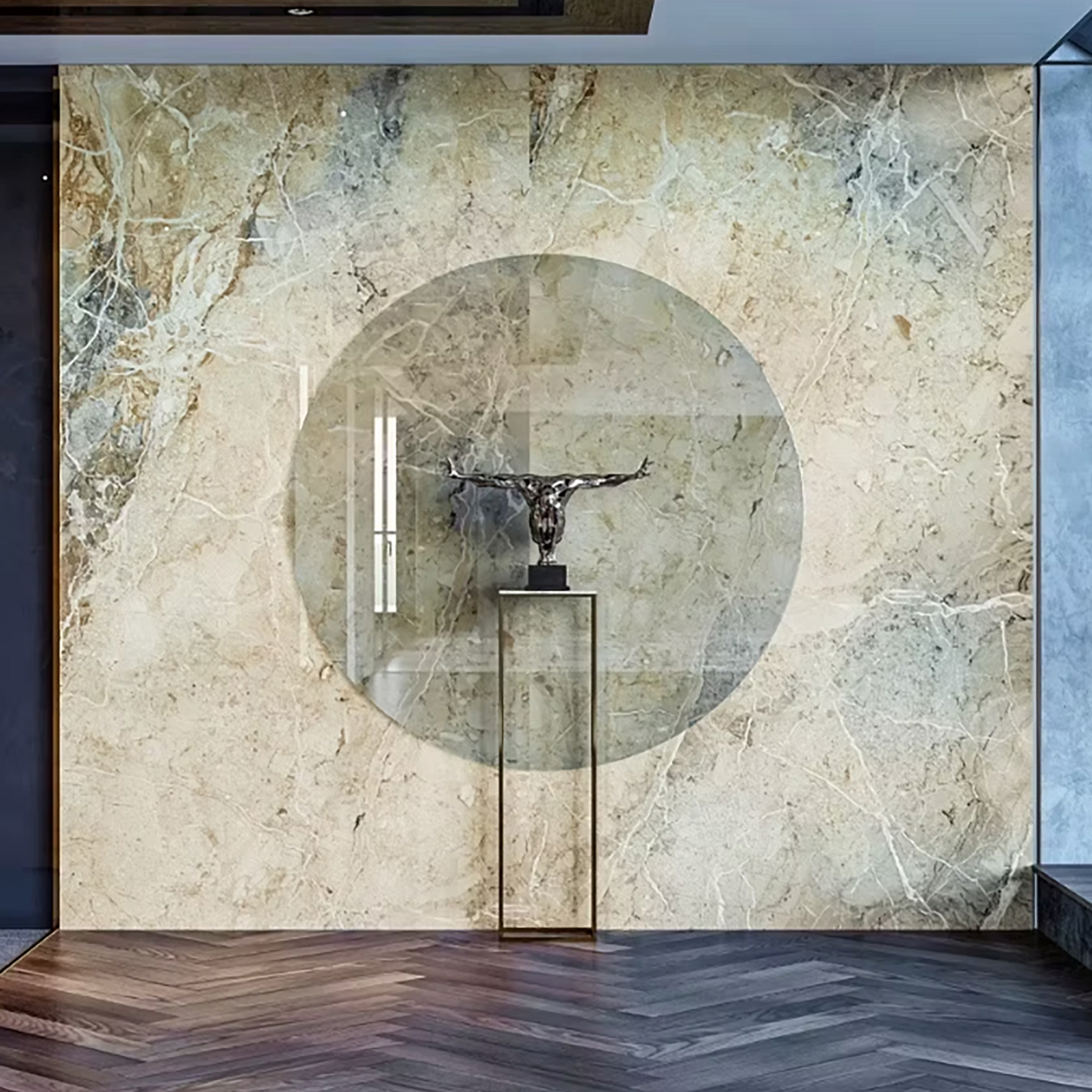 Breccia Blue Polished Porcelain Tiles - 2400 x 1200 x 10mm