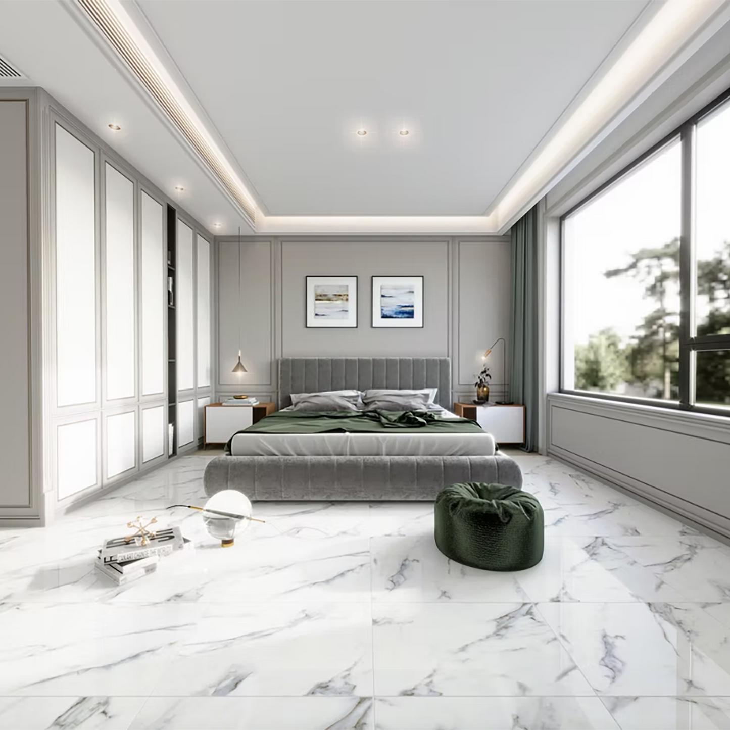 L-6029 Polished Porcelain Tiles - 600 x 600 x 9mm