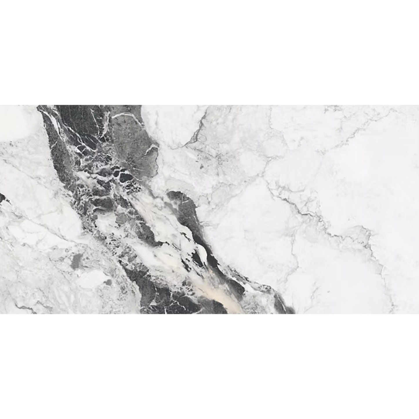 Mountain White Gloss Porcelain Tiles - 1200 x 600 x 9mm