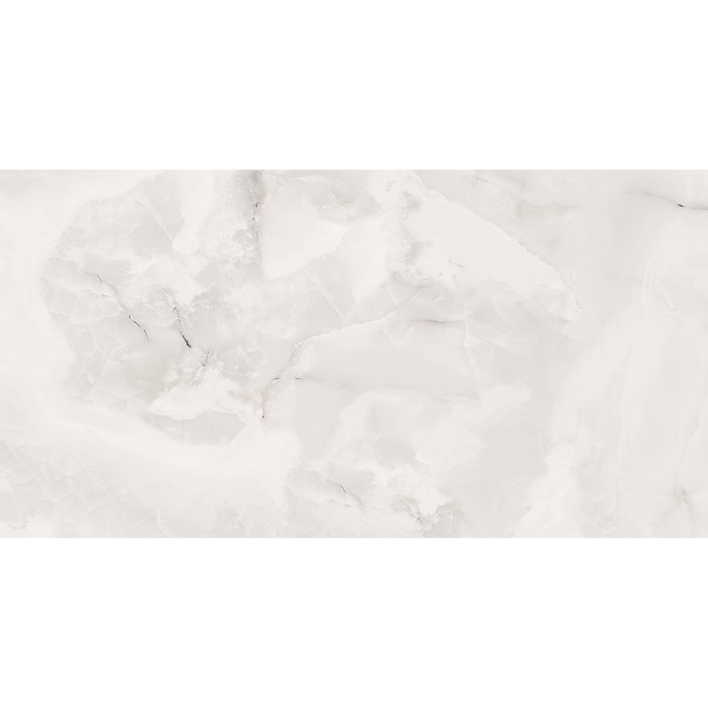 Onyx White Polished Porcelain Tiles - 600 x 300 x 9mm