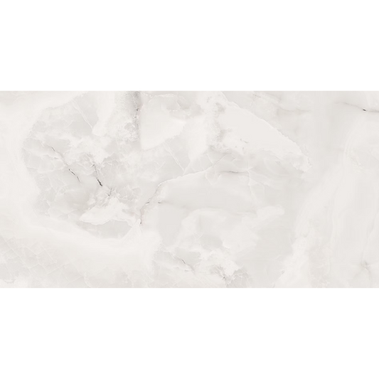 Onyx White Polished Porcelain Tiles - 1200 x 600 x 9mm