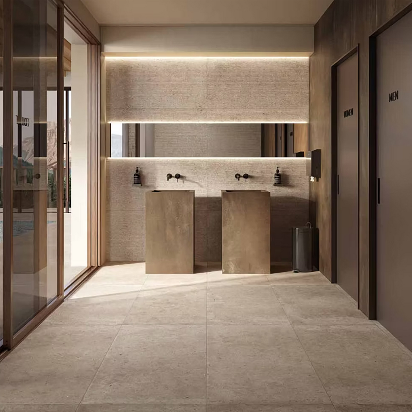 Pirenei Ecru Matt Porcelain Tiles - 1200 x 1200 x 8.5mm