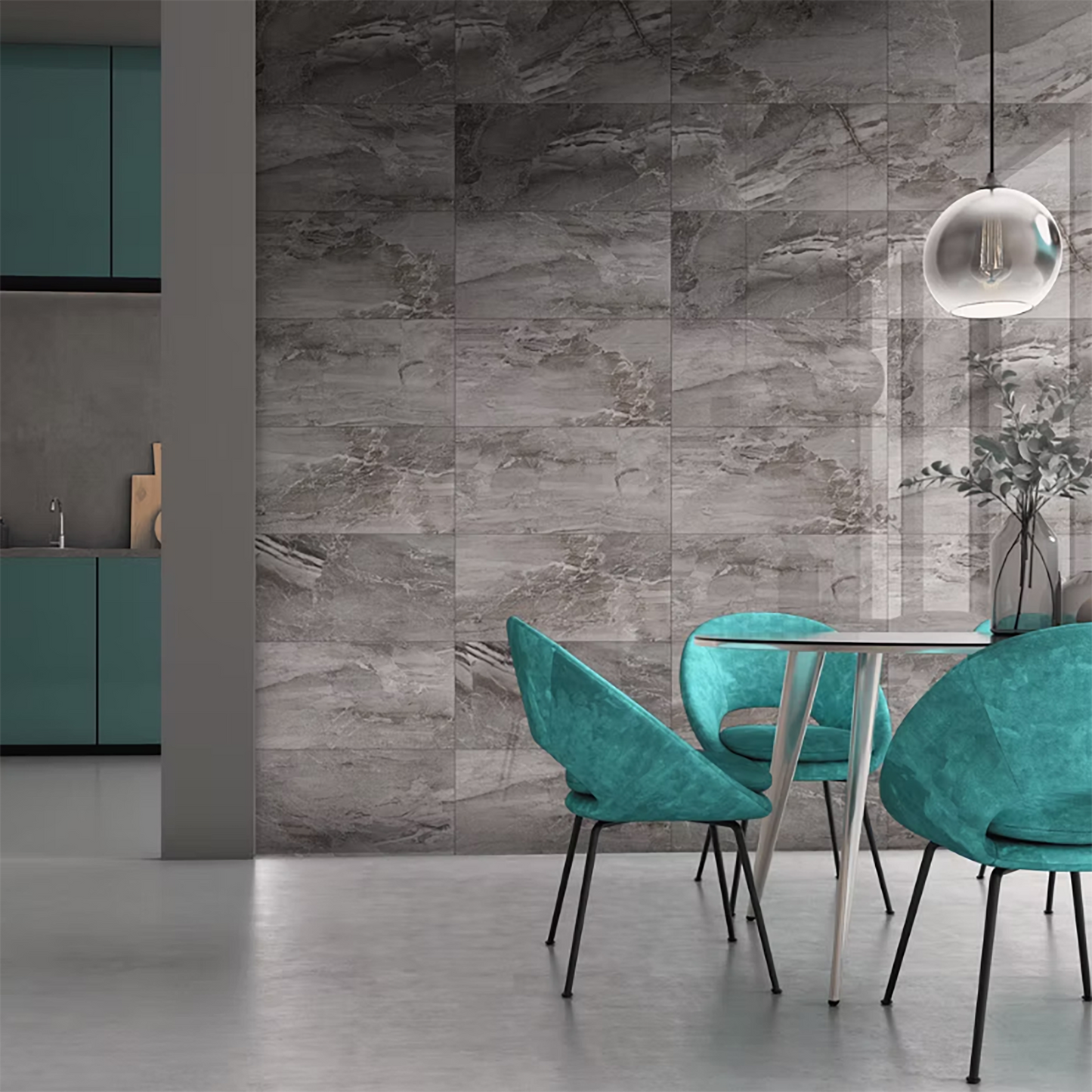 Ronda Dark Polished Porcelain Tiles - 600 x 300 x 9mm