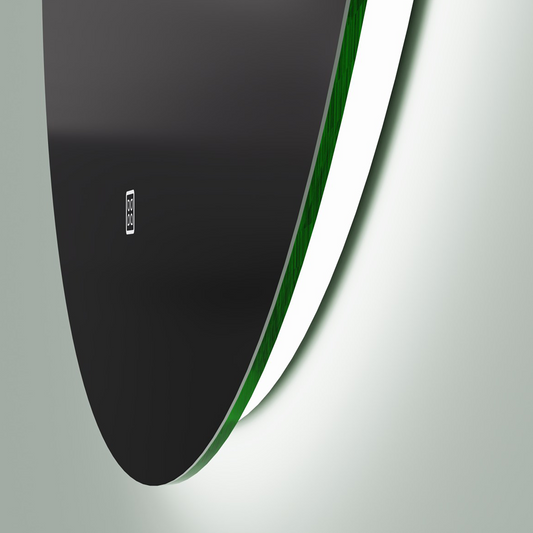 BADESI 450 x 1000 mm Oval LED Illuminated Bathroom Mirror with Touch Sensor