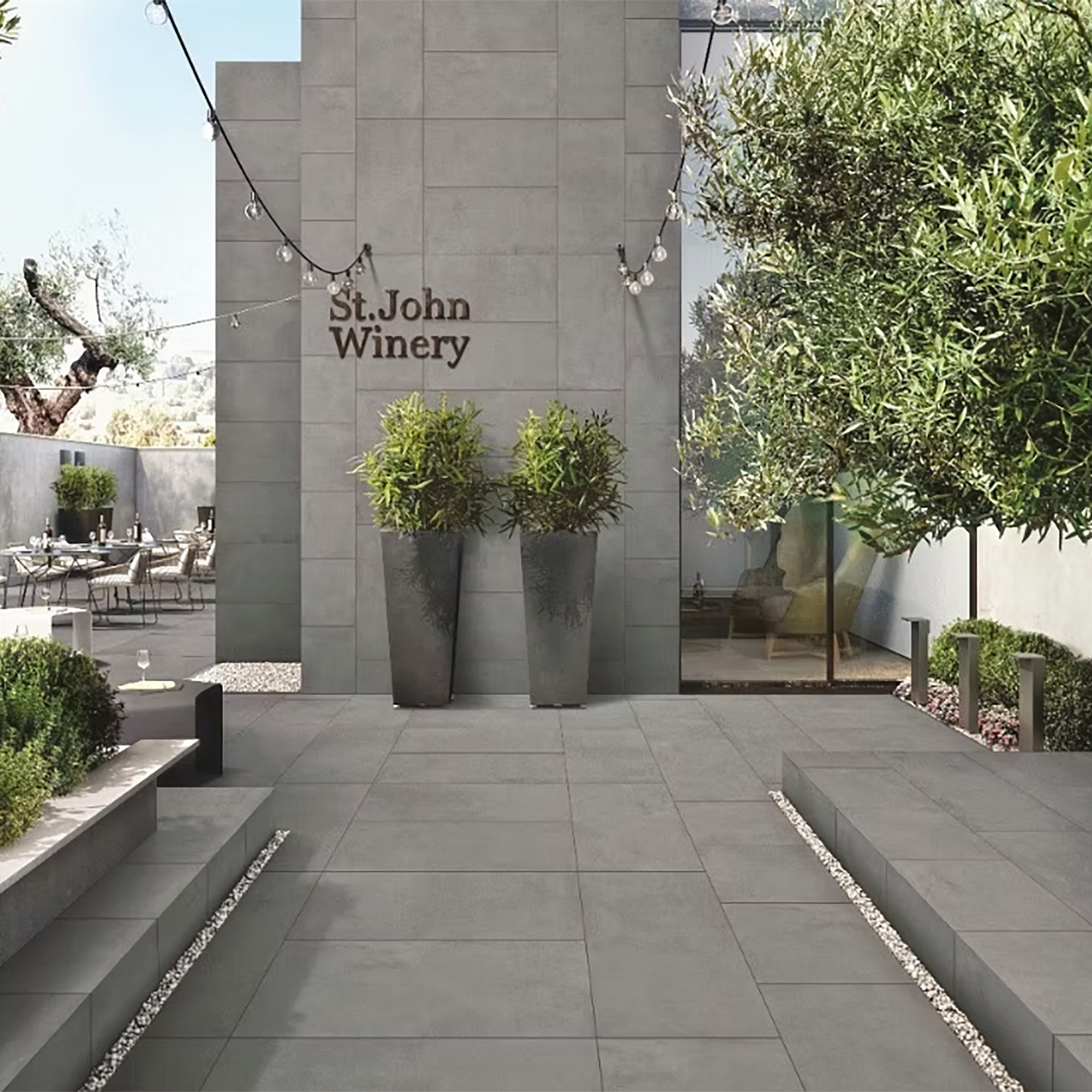 Salted Concrete Grey Matt Porcelain Tiles - 800 x 400 x 20mm