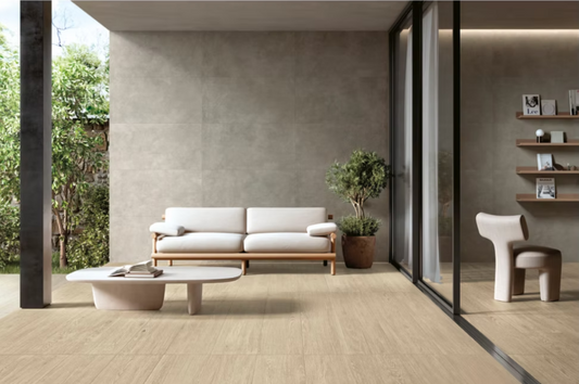 All Round Grey Rett Matt Porcelain Tiles - 1200 x 600 x 8.5mm