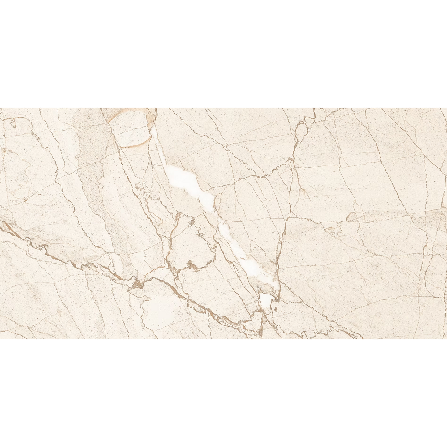 Almia Crema Polished Porcelain Tiles - 600 x 300 x 9mm