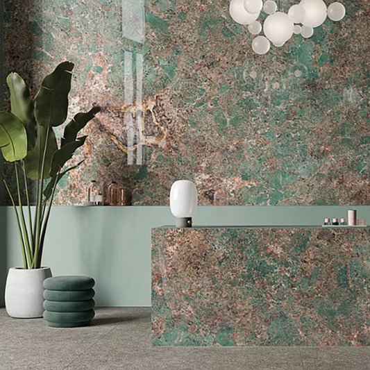 Amazonite Polished Porcelain Tiles - 3200 x 800 x 15mm