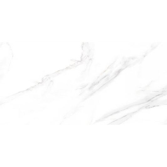 Arbor White Polished Porcelain Tiles - 600x300x9mm