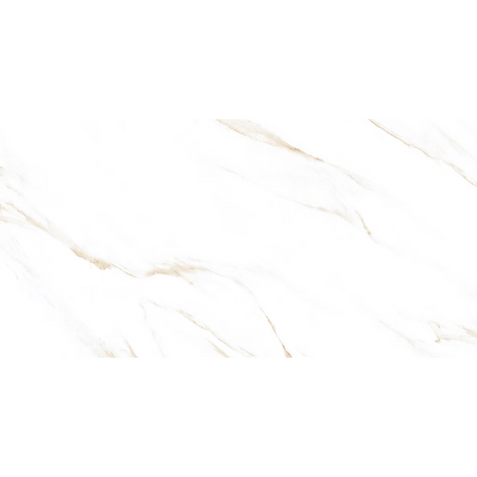 Calacutta Gold Gloss Porcelain Tiles - 600 x 600 x 9mm