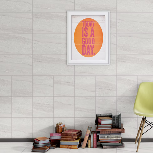Castle Grey Polished Porcelain Tiles - 600 x 300 x 9mm