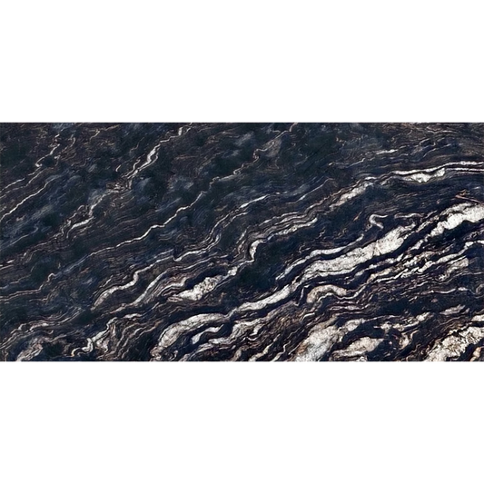 Titanium Black Lux Polished Porcelain Tiles - 1200 x 600 x 9mm