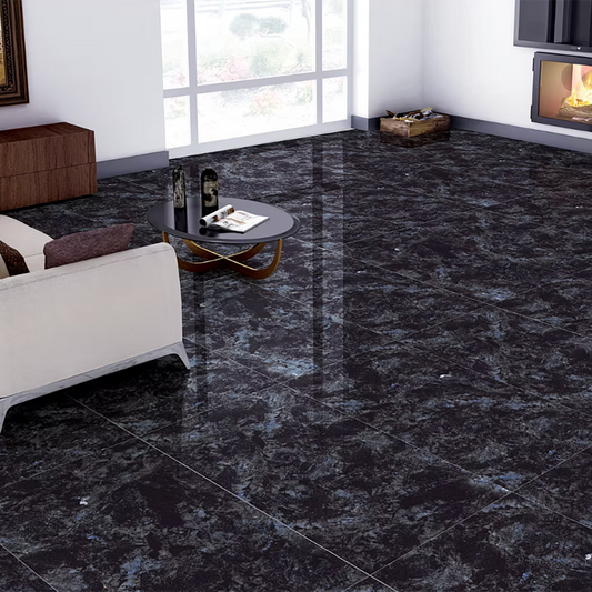 Volcano Blue Gloss Porcelain TIles - 1200 x 600 x 9mm