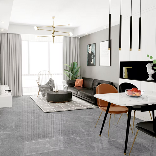 Waffle Grey Matt Porcelain Tiles - 1200 x 600 x 9mm