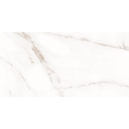 Wizer White Polished Porcelain Tiles - 600 x 300 x 9mm
